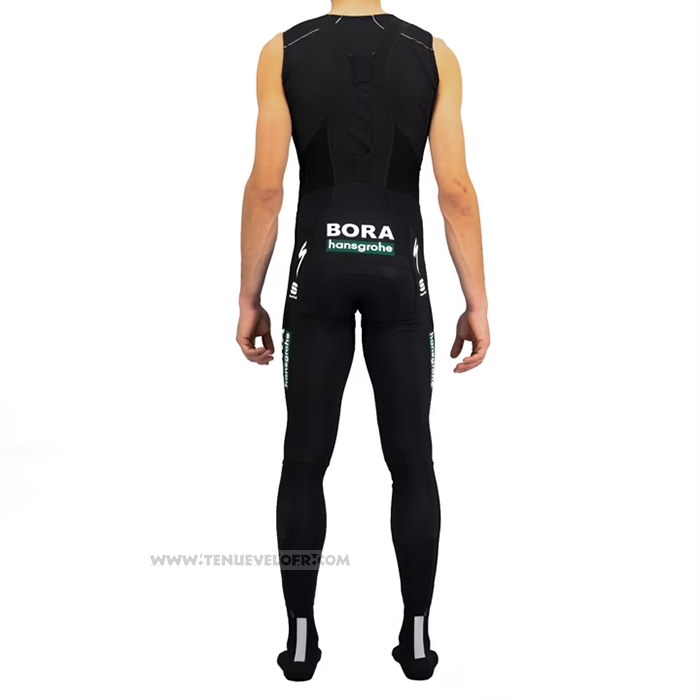 2022 Maillot Cyclisme Bora-Hansgrone Noir Manches Longues et Cuissard